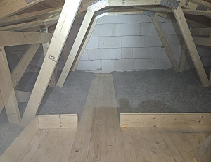 Zateplení stropu novostavby rodinného domu